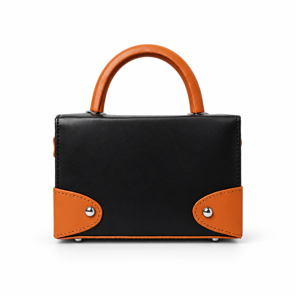 Contrast Box Bag - Black