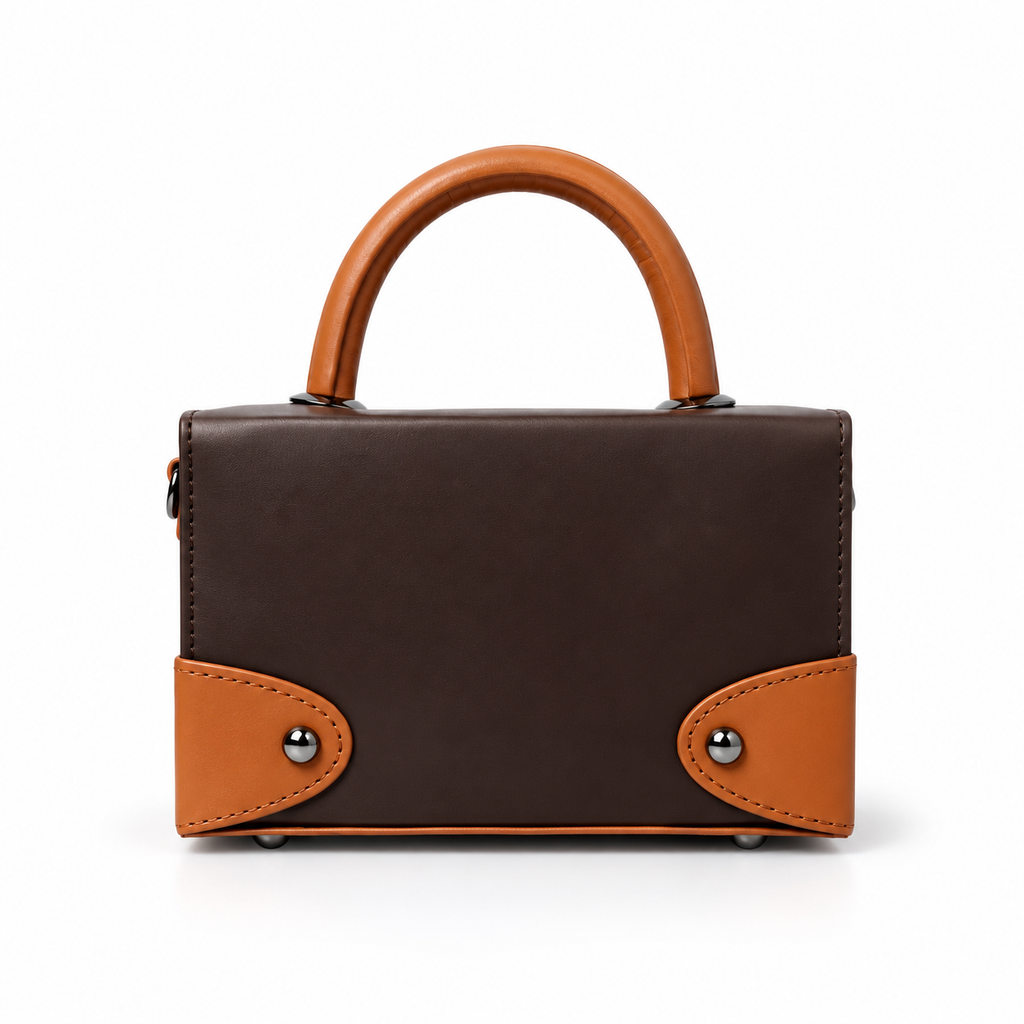 Contrast Box Bag - Chocolate