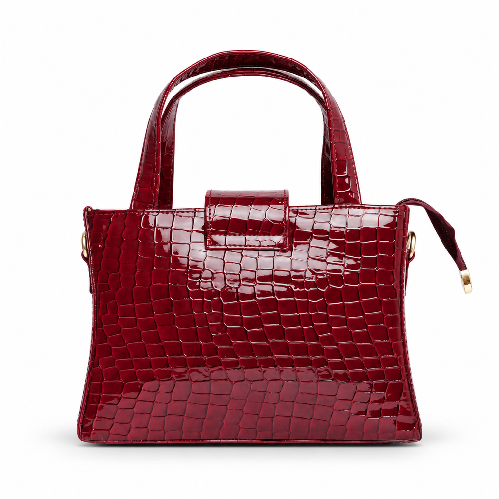 Patent Carry Bag - Maroon