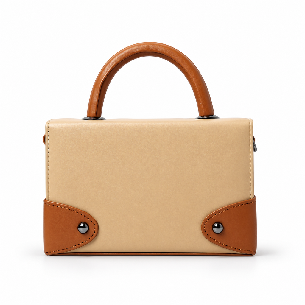 Contrast Box Bag - Warm Ivory