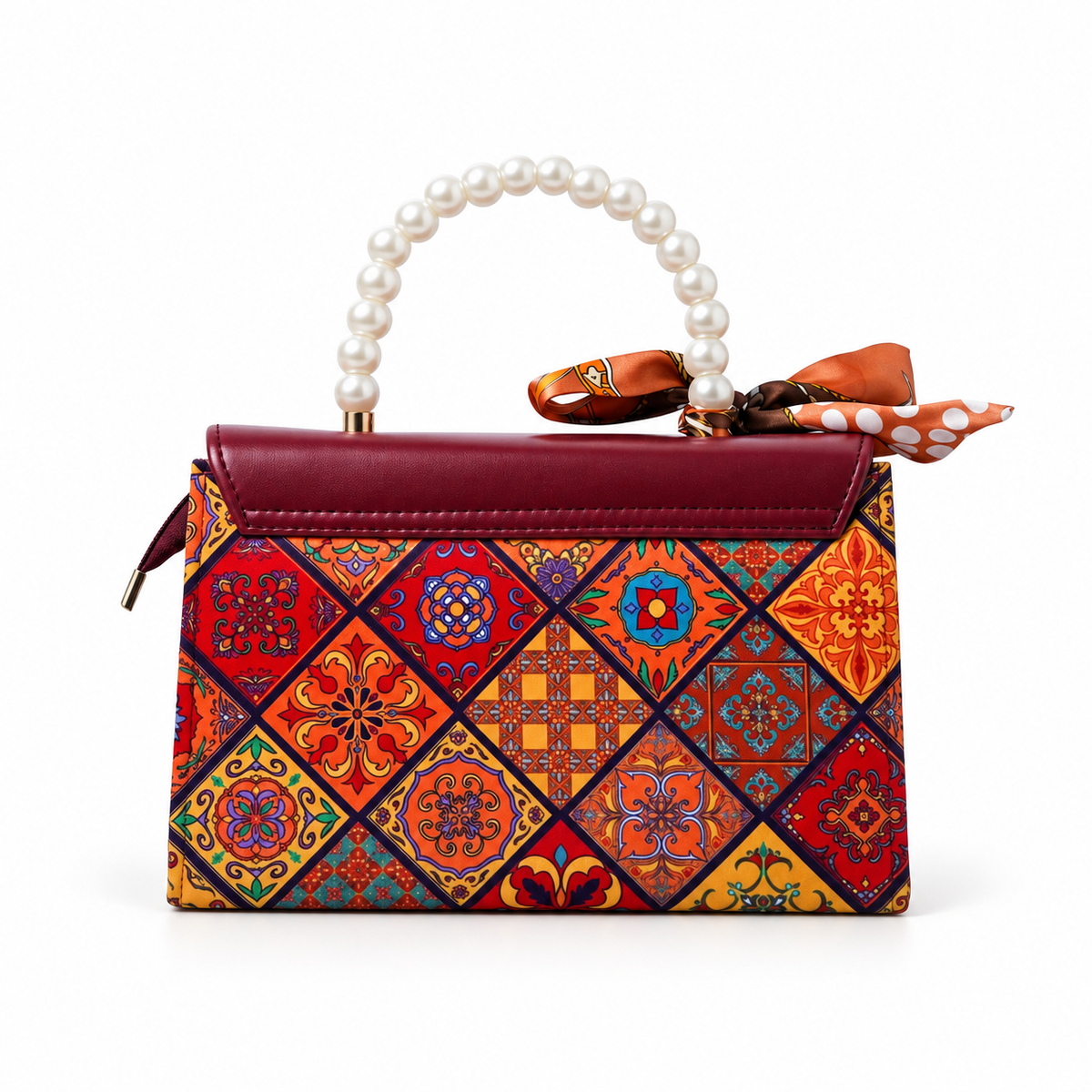 Print Lock Bag - Maroon