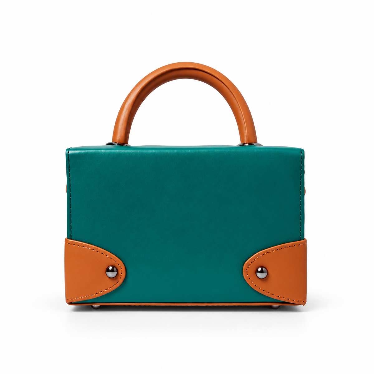 Contrast Box Bag - Jade Green
