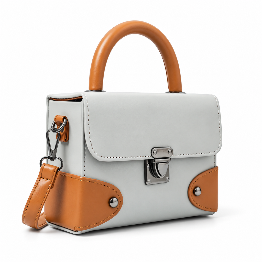 Contrast Box Bag - Ash Gray