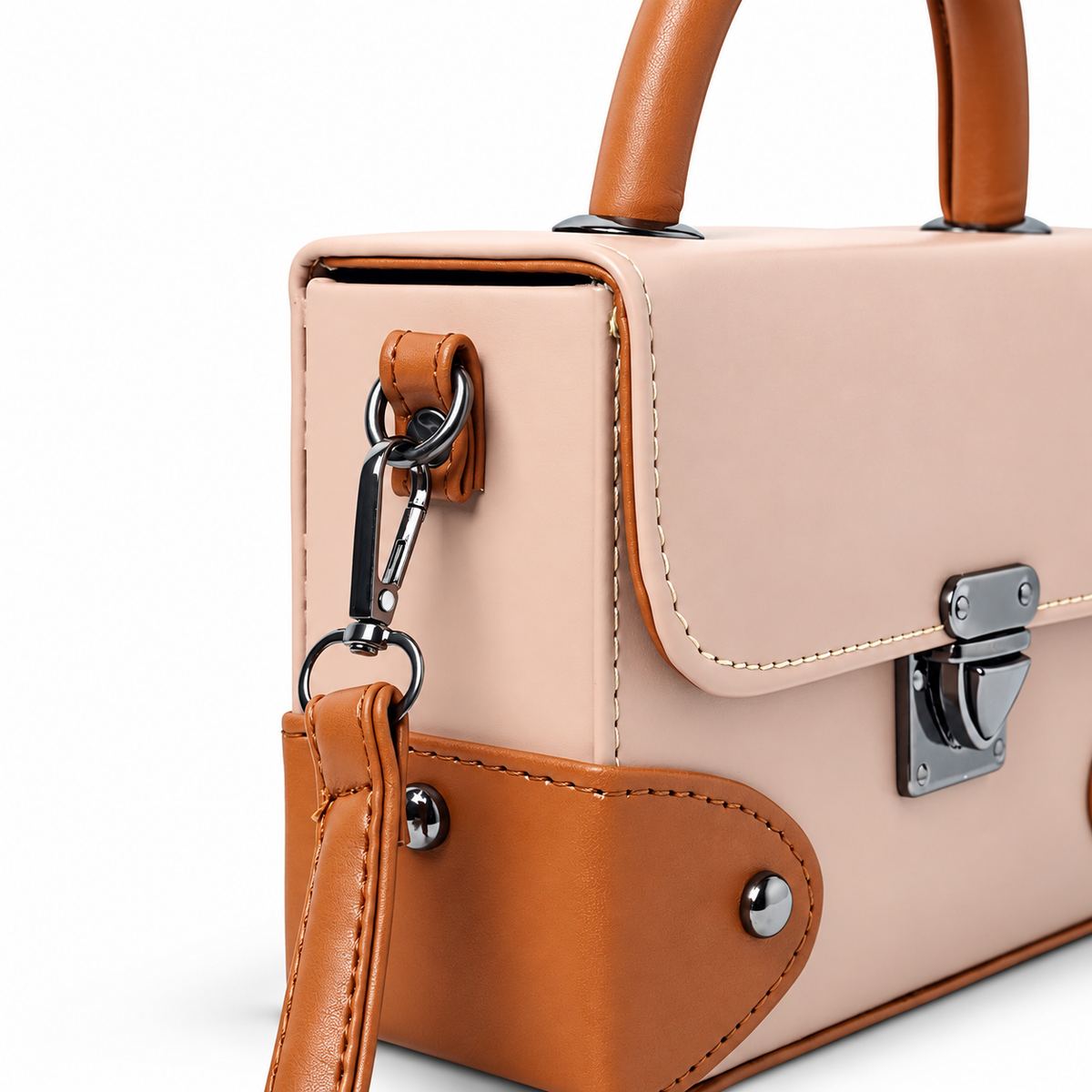Contrast Box Bag - Desert Sand