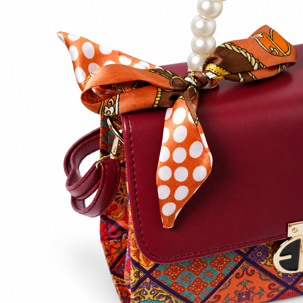 Print Lock Bag - Maroon