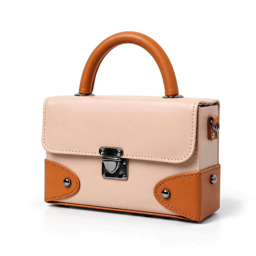Contrast Box Bag - Desert Sand