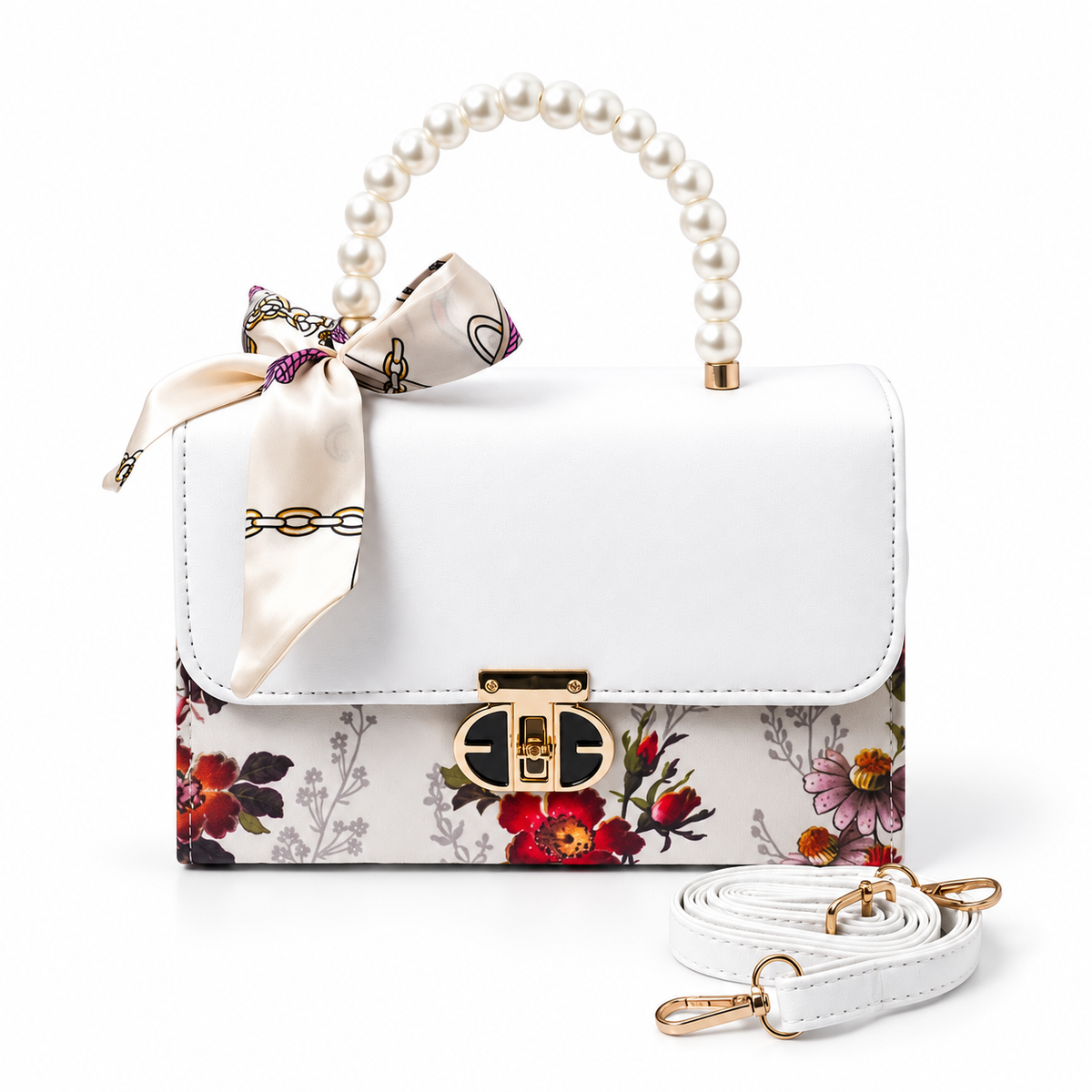 Print Lock Bag - Cream