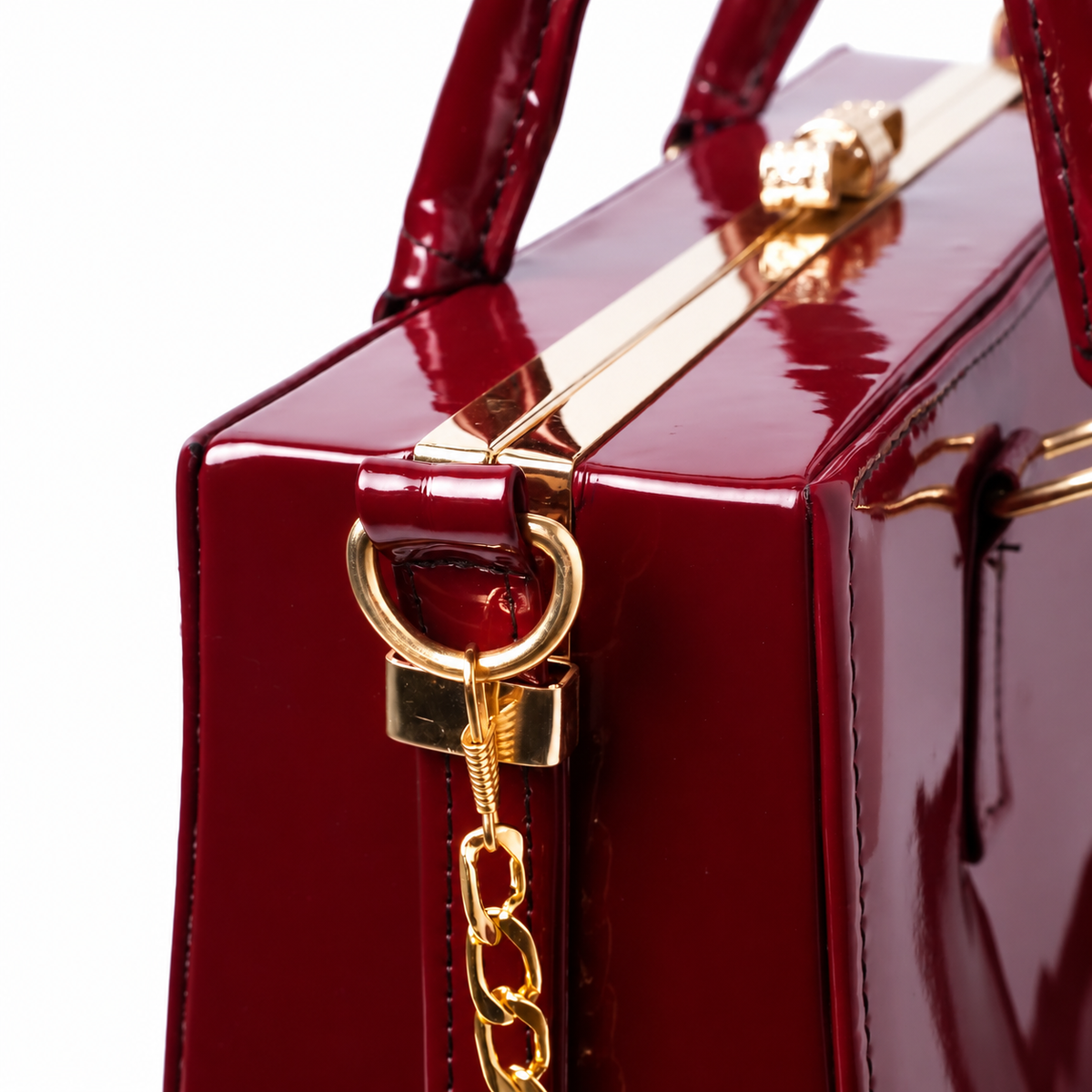 Frame Boxy Bag - Maroon