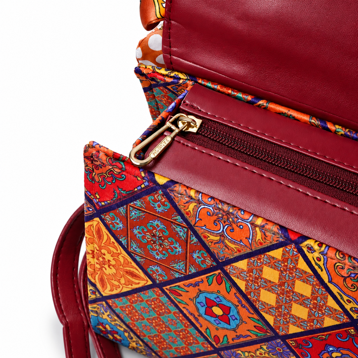 Print Lock Bag - Maroon