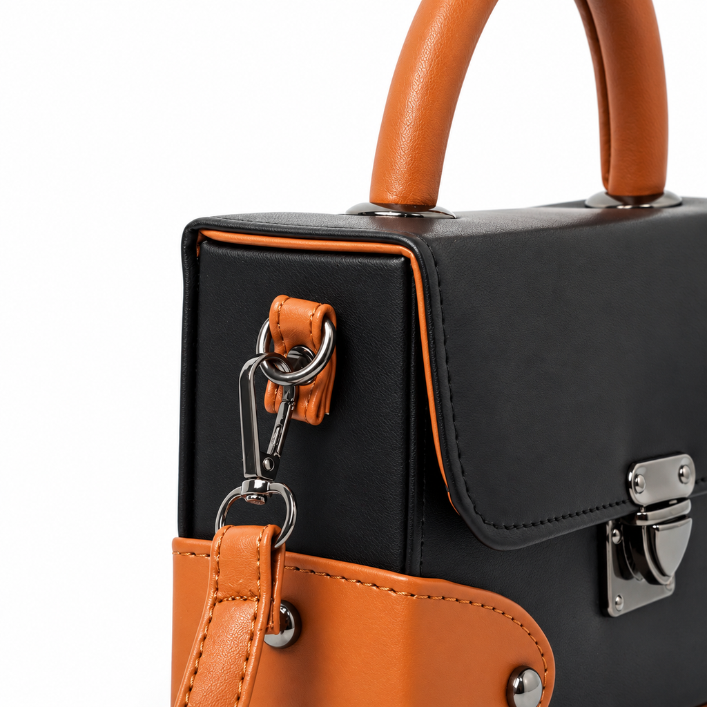 Contrast Box Bag - Black