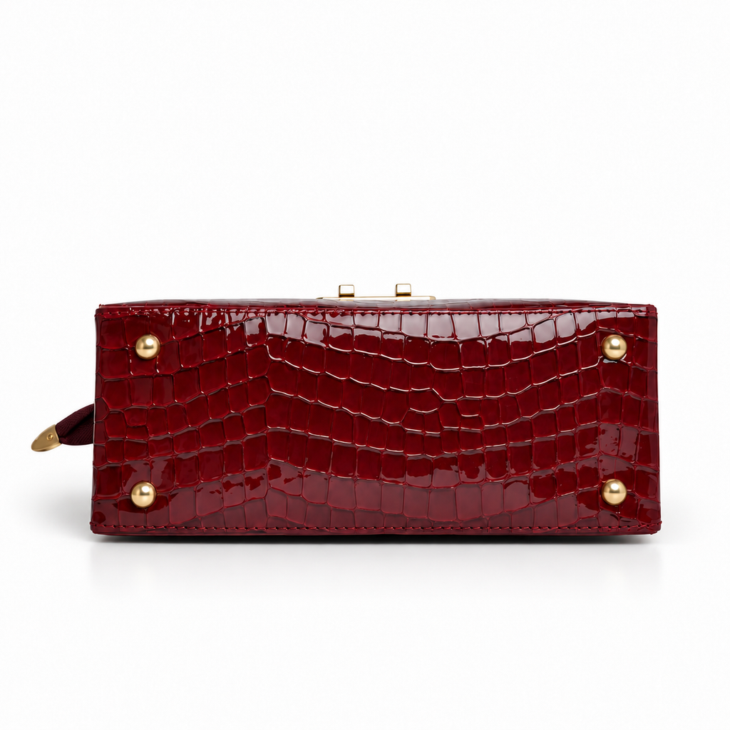 Patent Carry Bag - Maroon