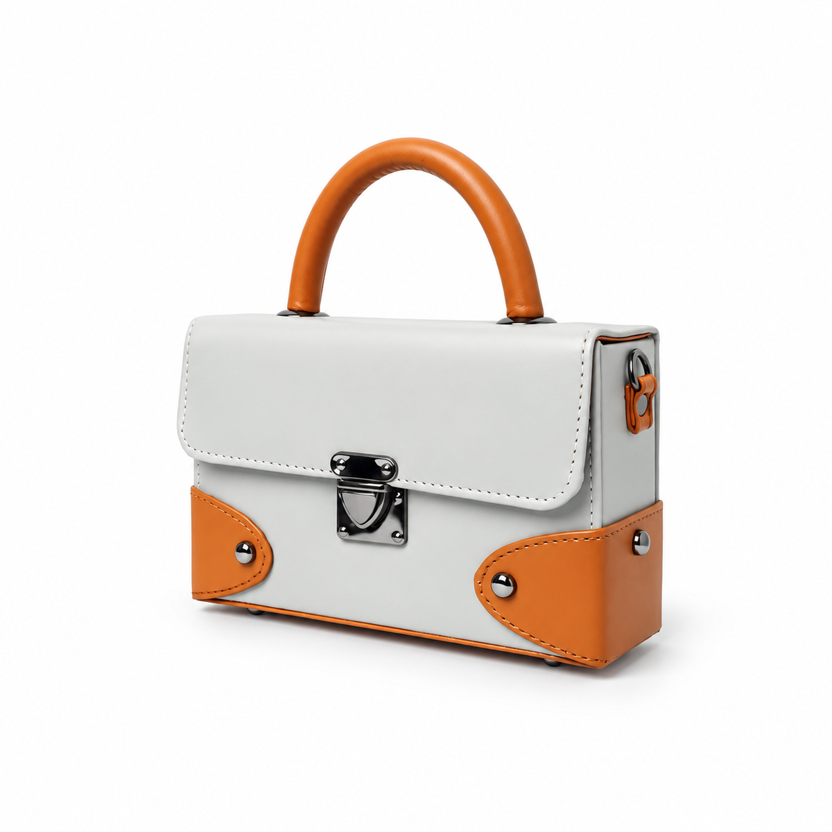 Contrast Box Bag - Ash Gray