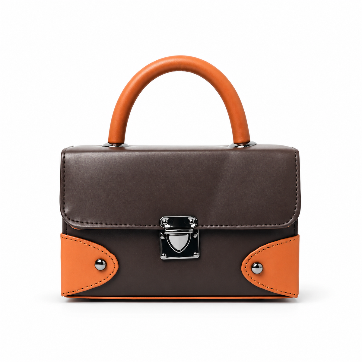 Contrast Box Bag - Chocolate