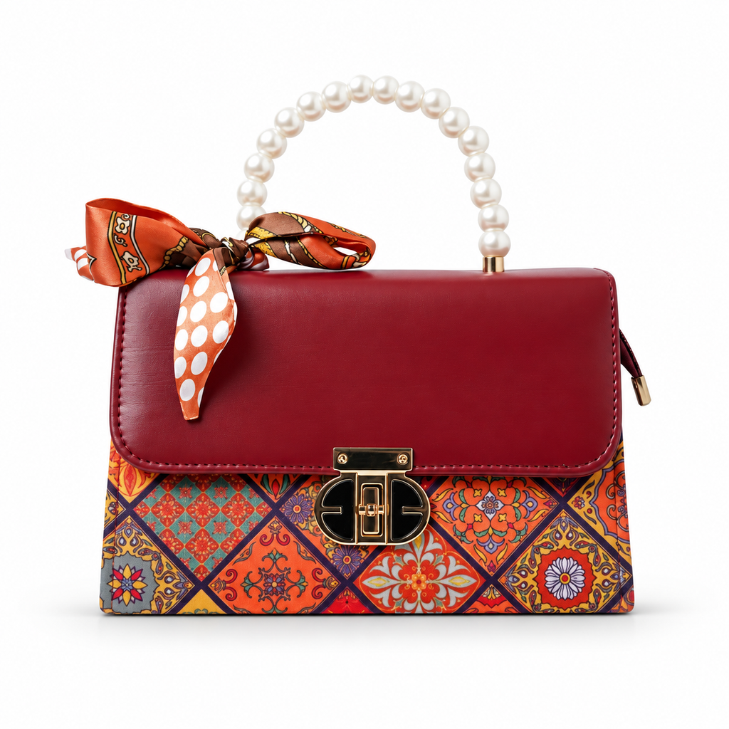 Print Lock Bag - Maroon