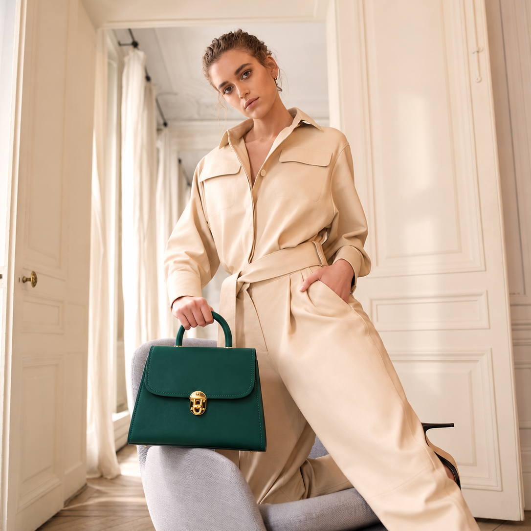 Mate Croco Bag - Jade Green